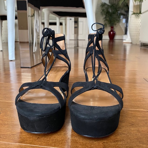 NEW Aquazurra Beverly Hills Flatform Sandals - Picture 4 of 10